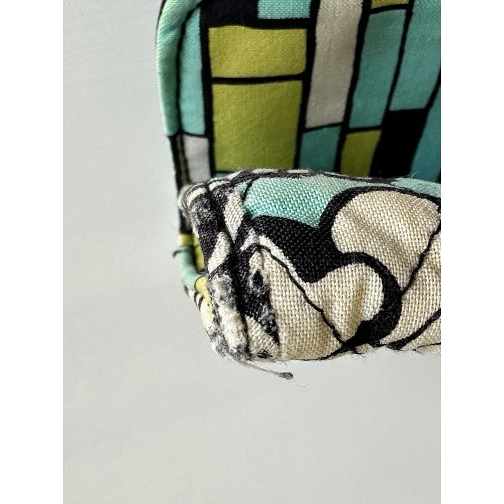 Retired Vera Bradley Doodle Daisy Compact Wallet Teal & Green Floral RFID - Picture 7 of 10